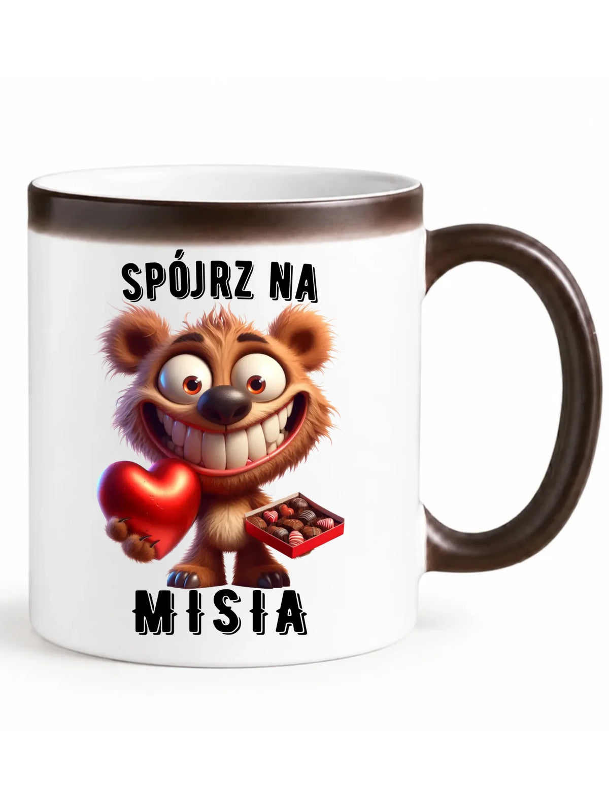 Kubek magiczny na Walentynki - Spójrz na Misia W31