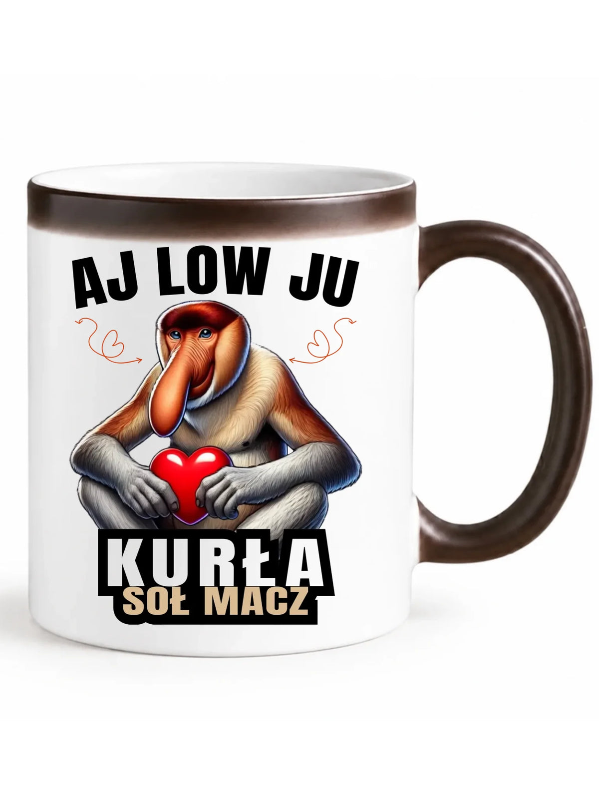 Kubek magiczny dla par - Janusz nosacz - Aj low ju kurła W26