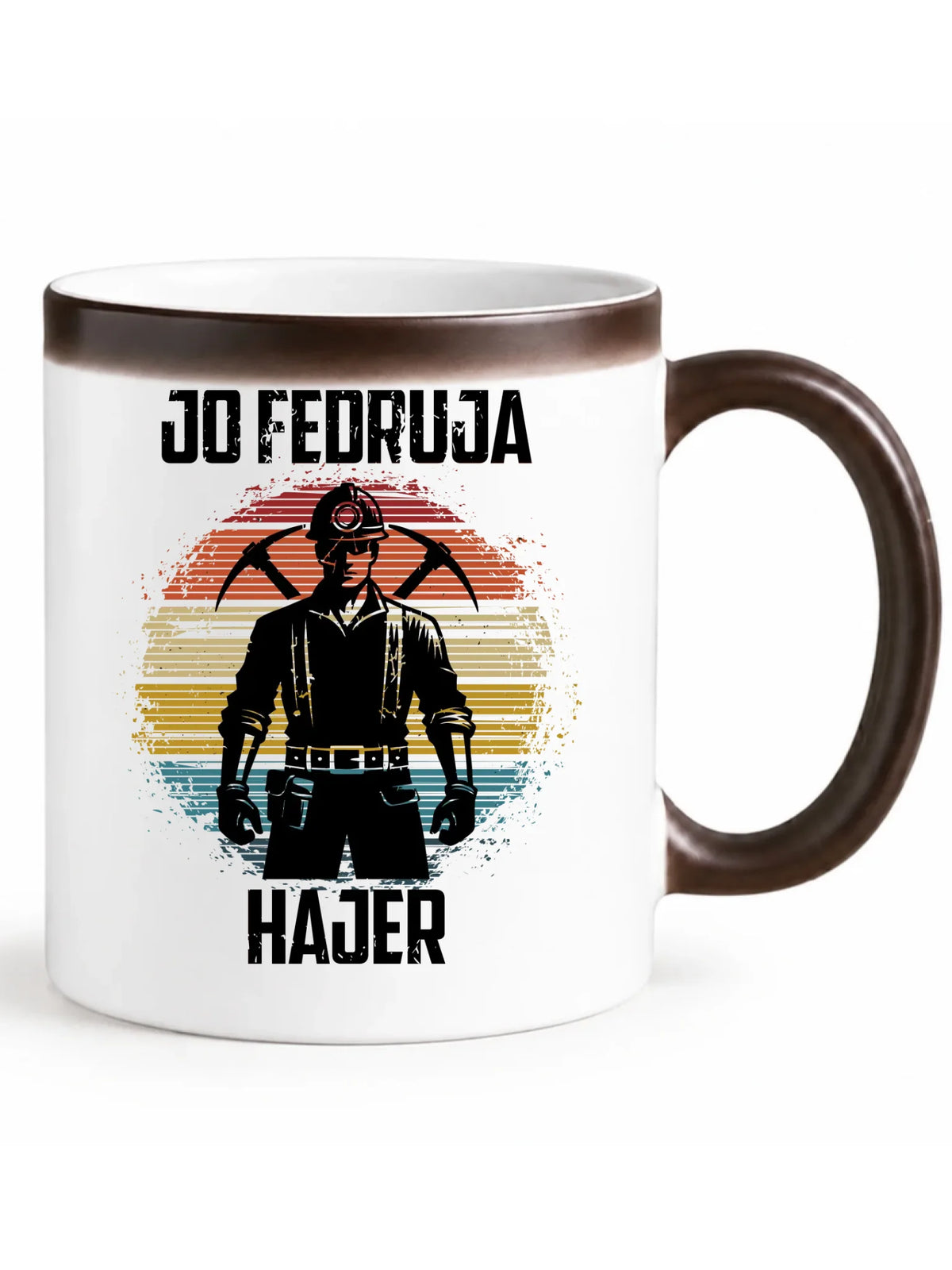 Kubek magiczny - prezent dla górnika - Jo fedruja Hajer G26
