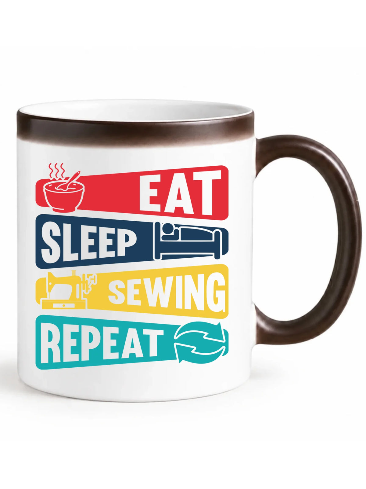 Kubek magiczny szyciowy dla krawcowej - Eat sleep sewing repeat HS21