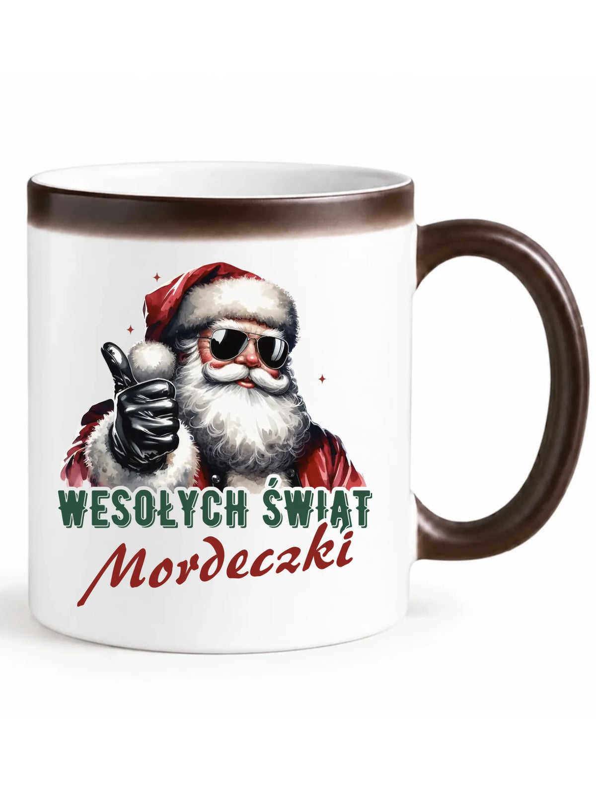 Kubek magiczny świąteczny - Mikołaj Wesołych Świąt mordeczki BN65