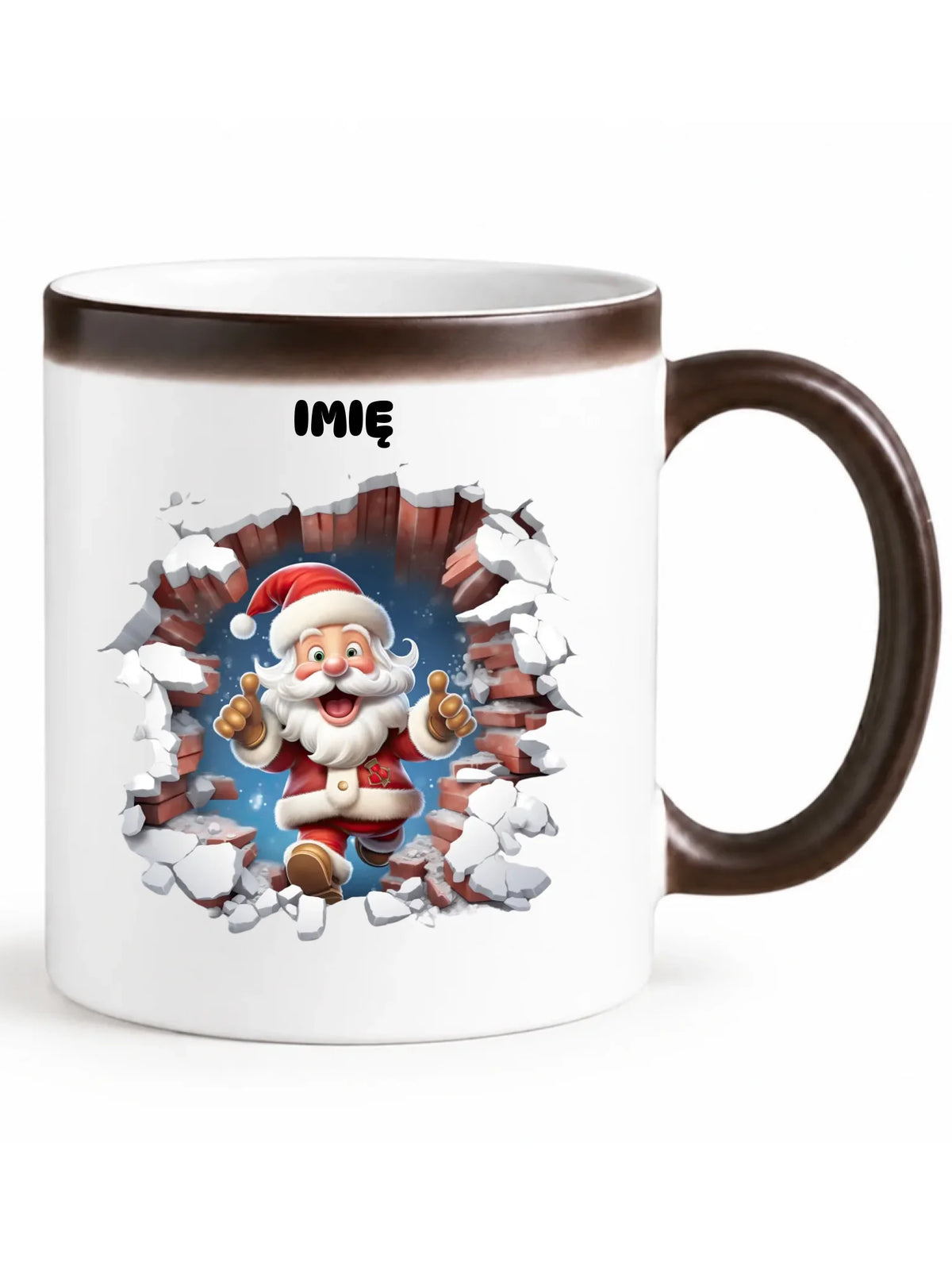 Kubek magiczny świąteczny - Mikołaj 3D - personalizowana BN83