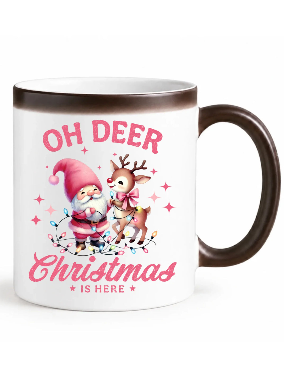 Kubek magiczny świąteczny - Oh deer Christmas is here BN59