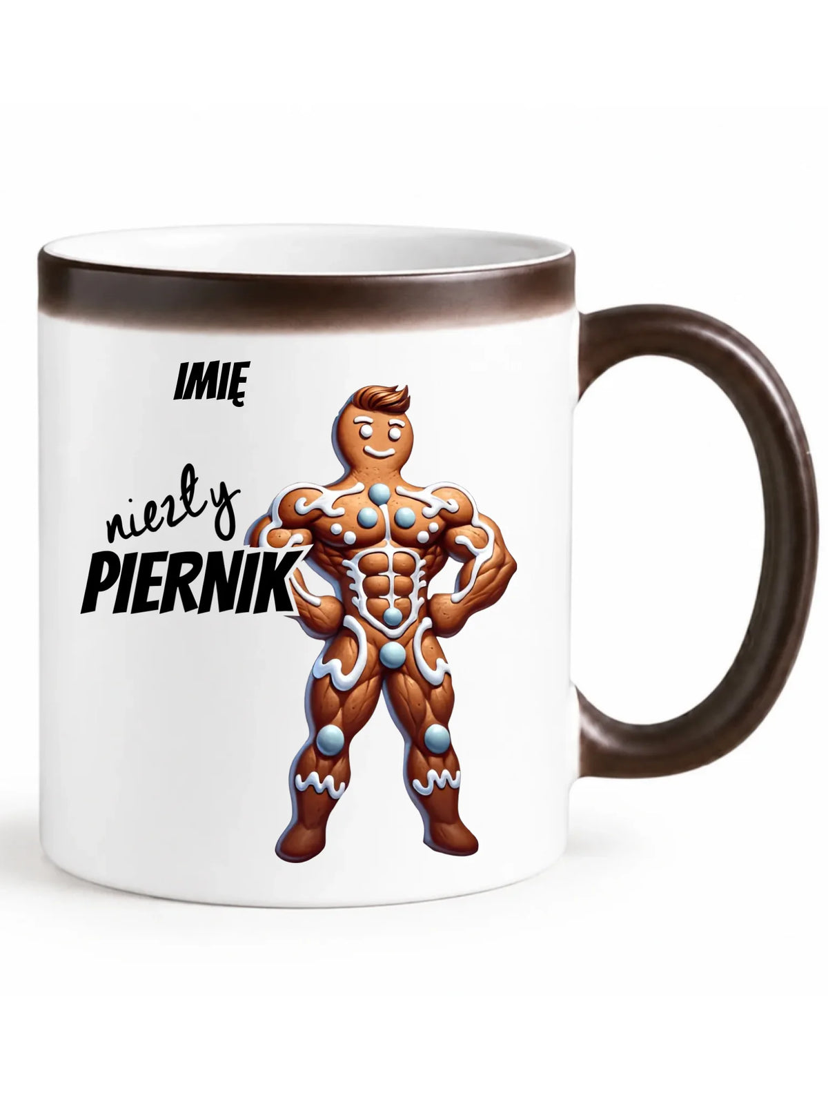 Kubek magiczny świąteczny - Niezły piernik - personalizowany BN24