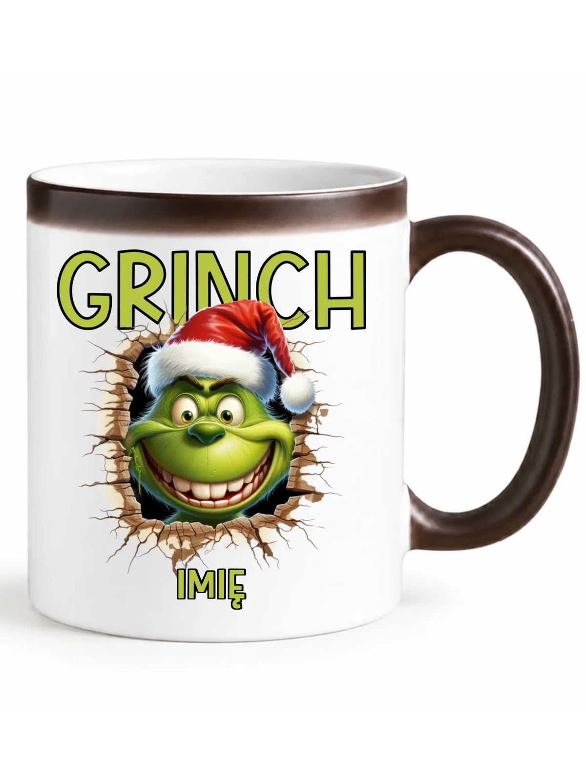 Kubek magiczny świąteczny - Grinch - personalizowany BN112