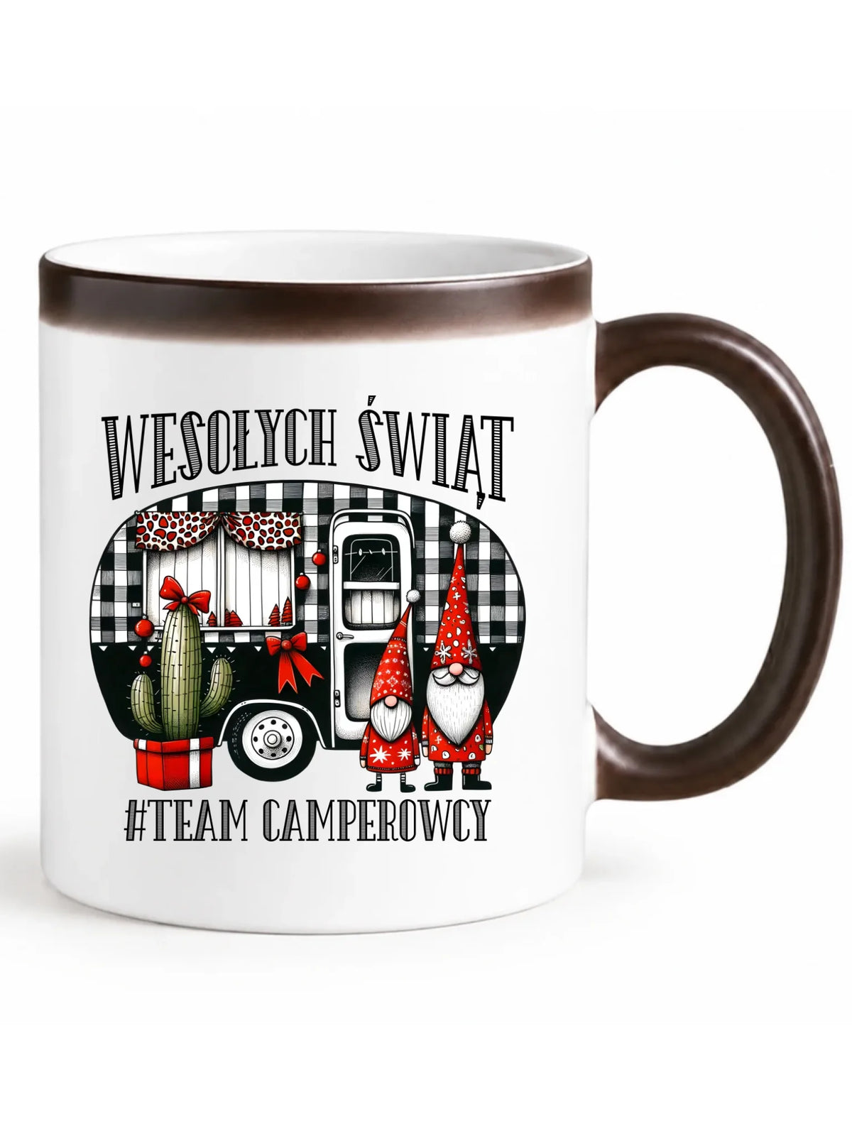 Kubek magiczny świąteczny - Wesołych Świąt Team Camperowcy BN44