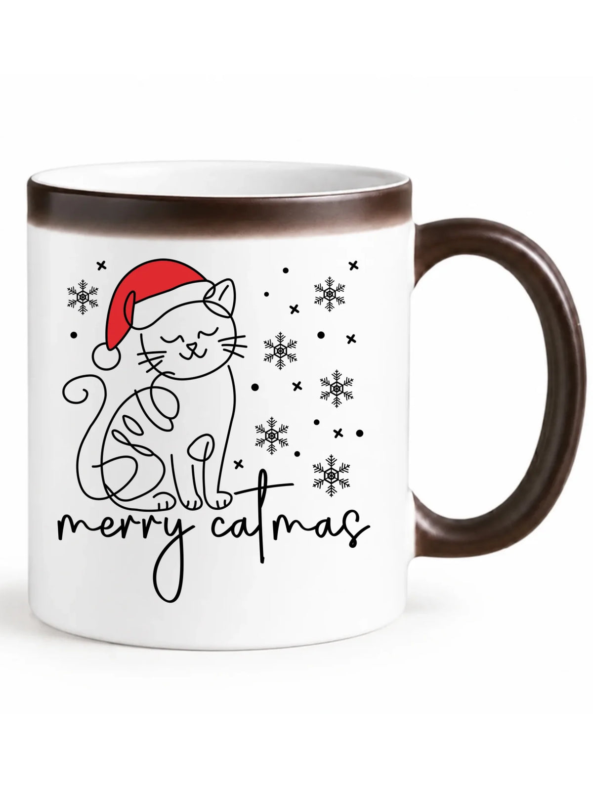 Kubek magiczny świąteczny - prezent dla kociary - Merry catmas BN151