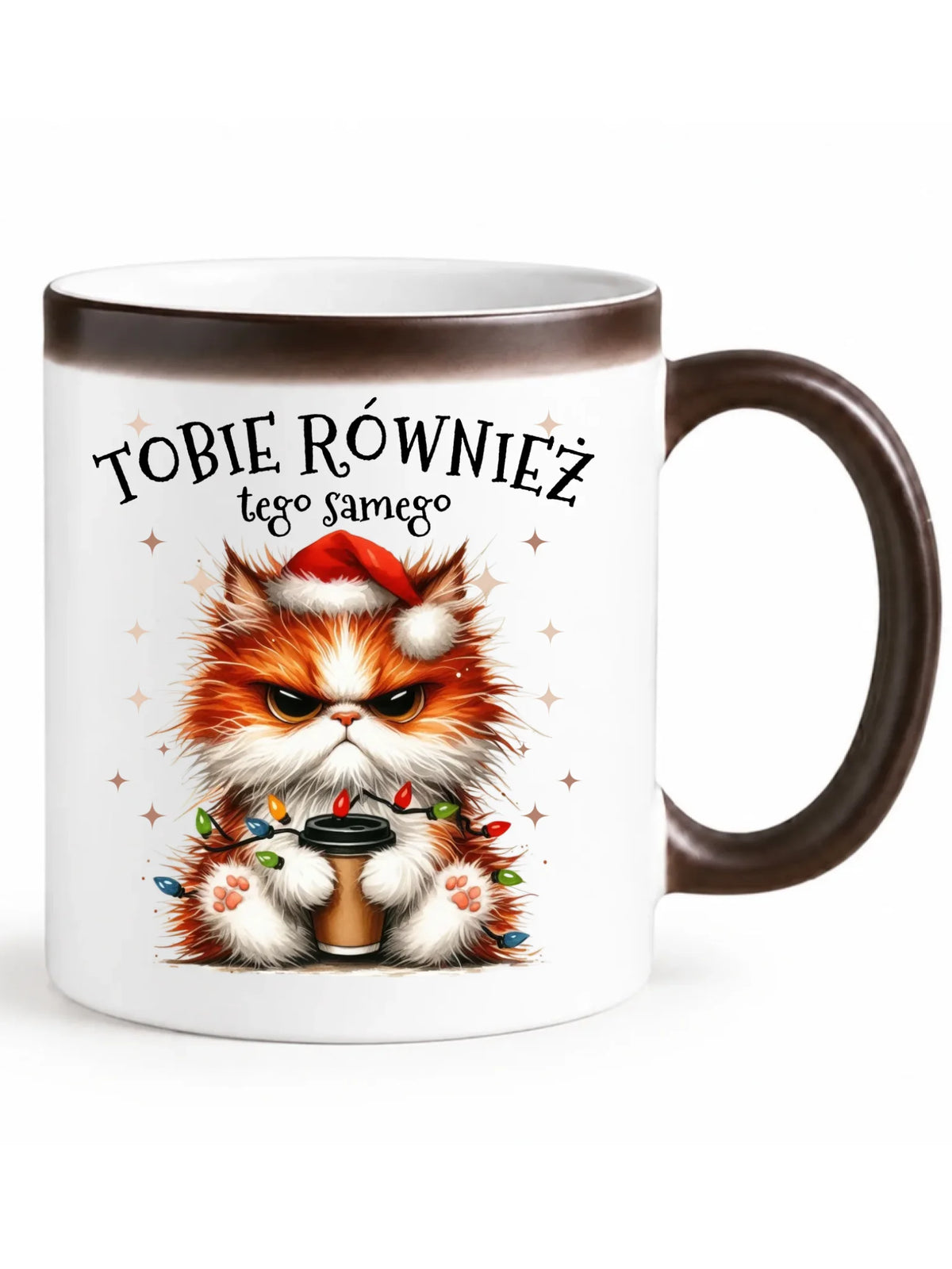 Kubek magiczny świąteczny - Grumpy Cat Tobie również tego samego BN32