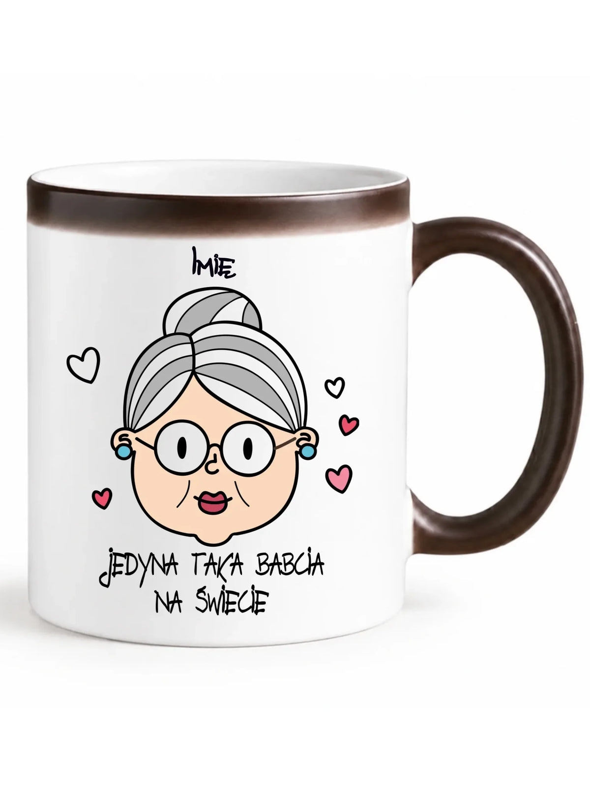 Kubek magiczny dla babci - Jedyna taka babcia na świecie - personalizowany B15
