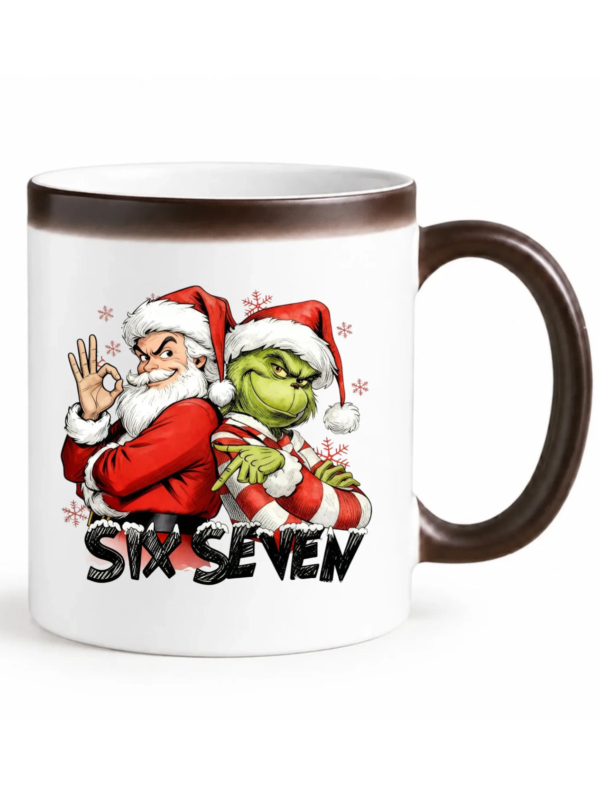Kubek magiczny świąteczny - Mikołaj i Grinch six seven 67 BN148