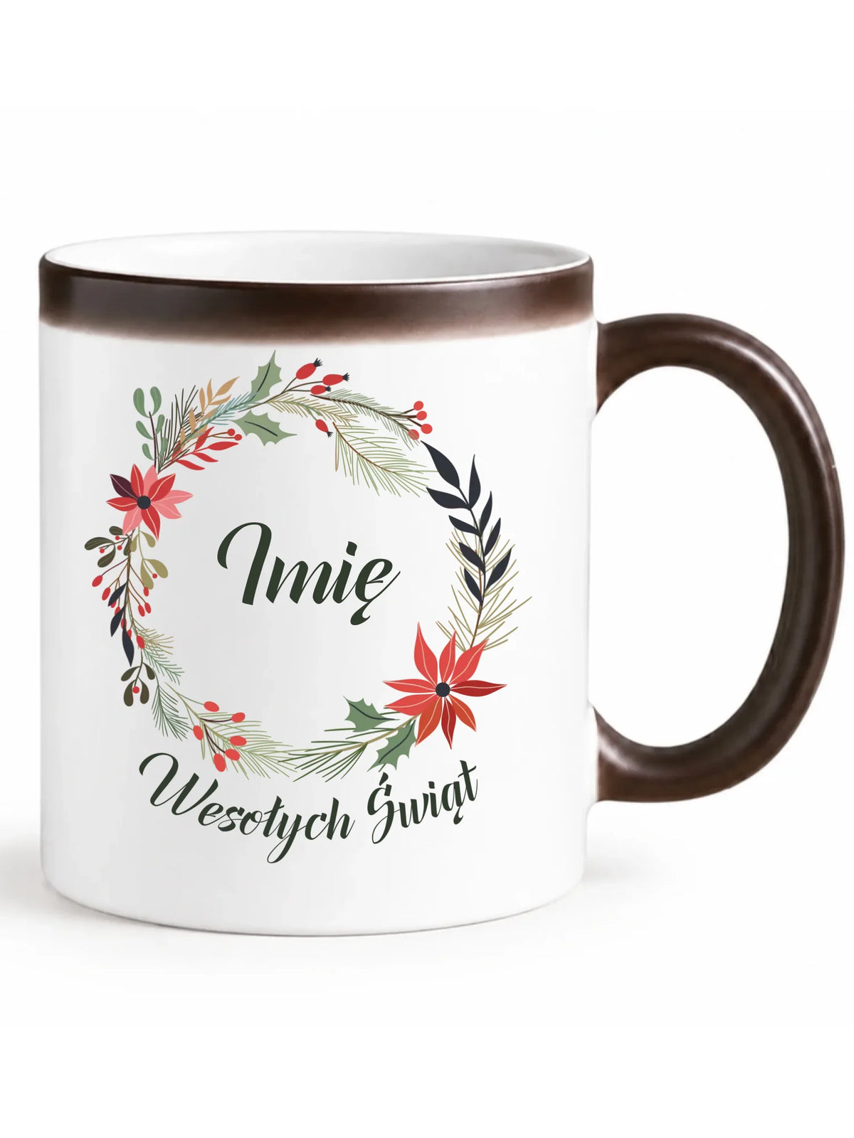 Kubek magiczny świąteczny - Wesołych Świąt - personalizowany BN19