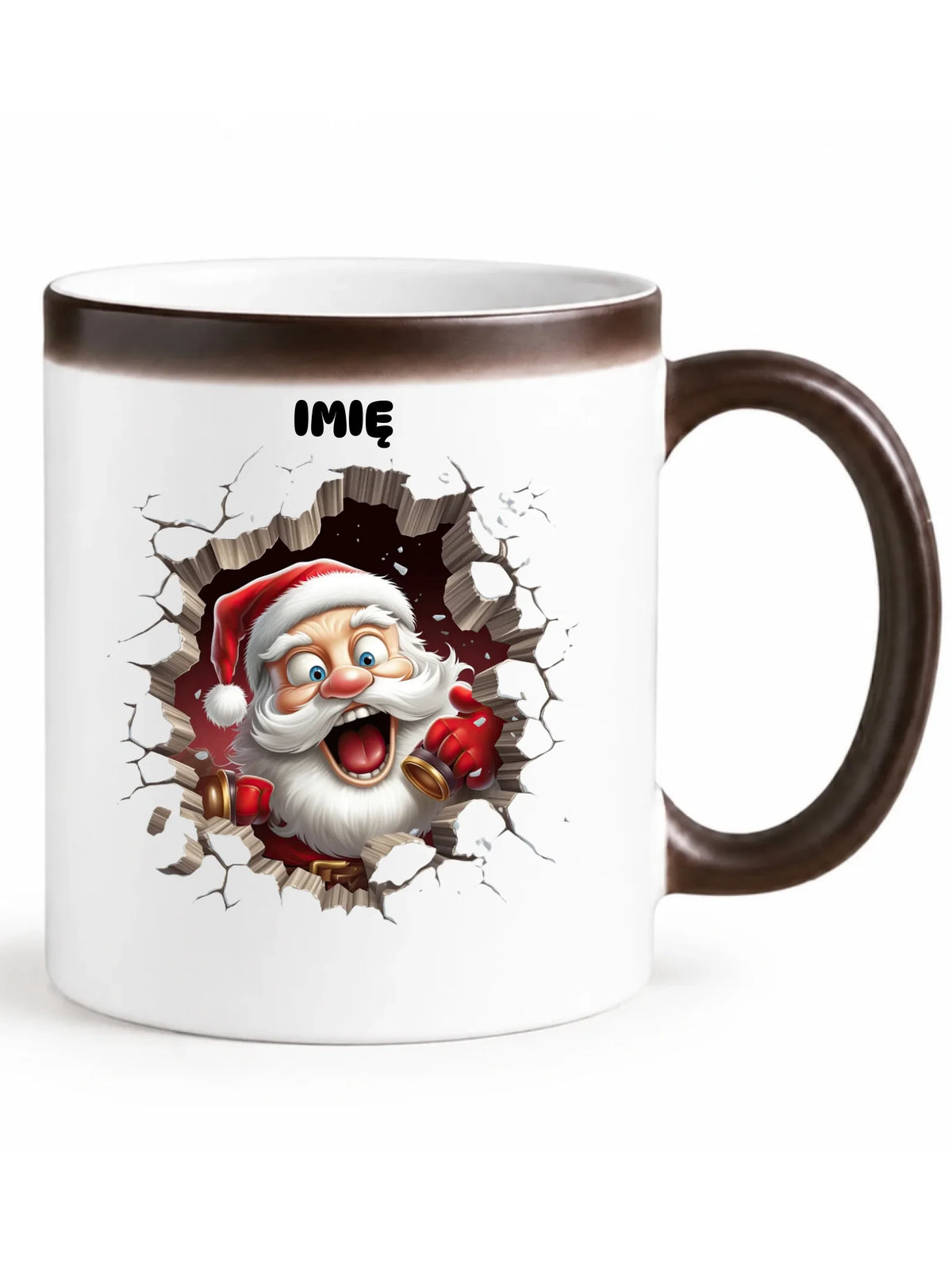 Kubek magiczny świąteczny - Mikołaj 3D - personalizowany BN85