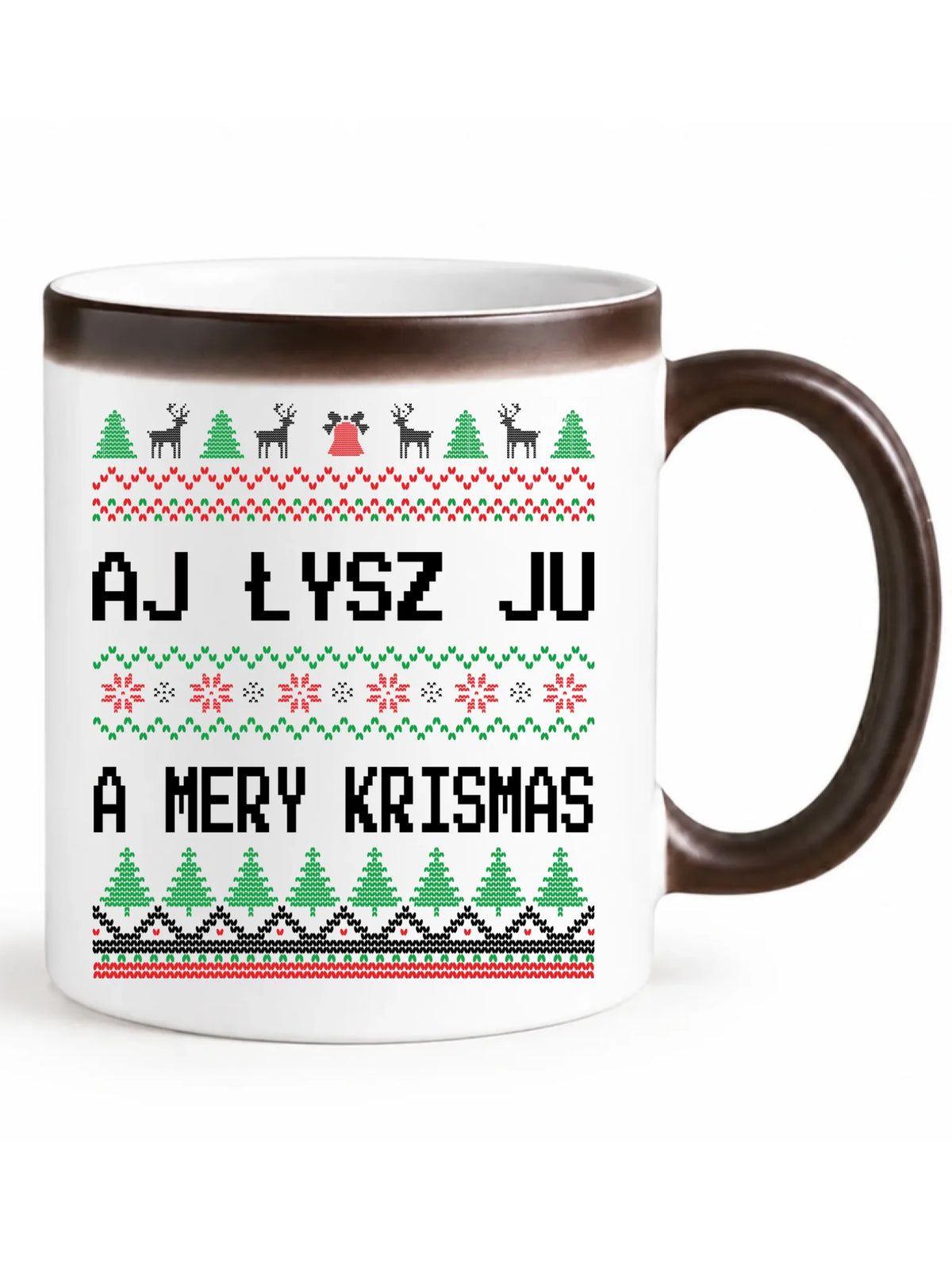 Kubek magiczny świąteczny - Aj łysz ju a mery krismas BN12