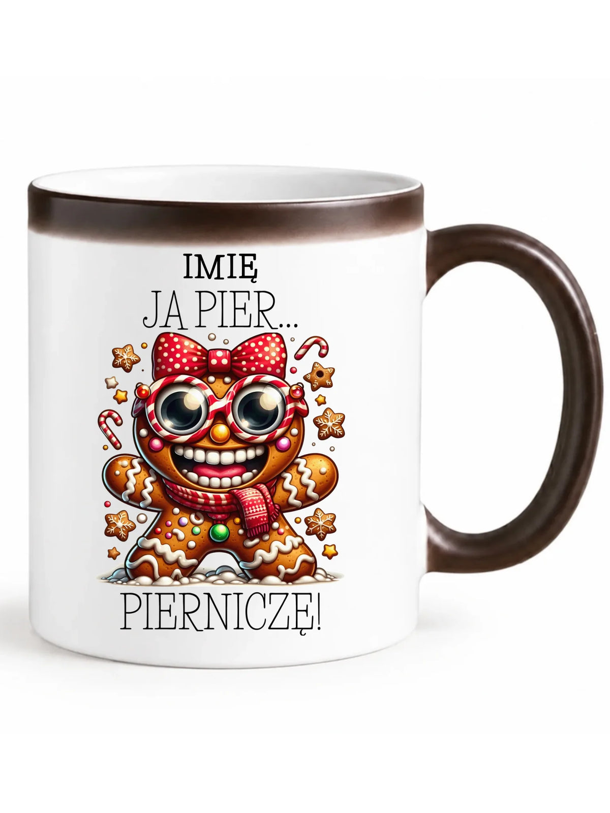 Kubek magiczny świąteczny - Babeczka Ja pierniczę - personalizowany BN95