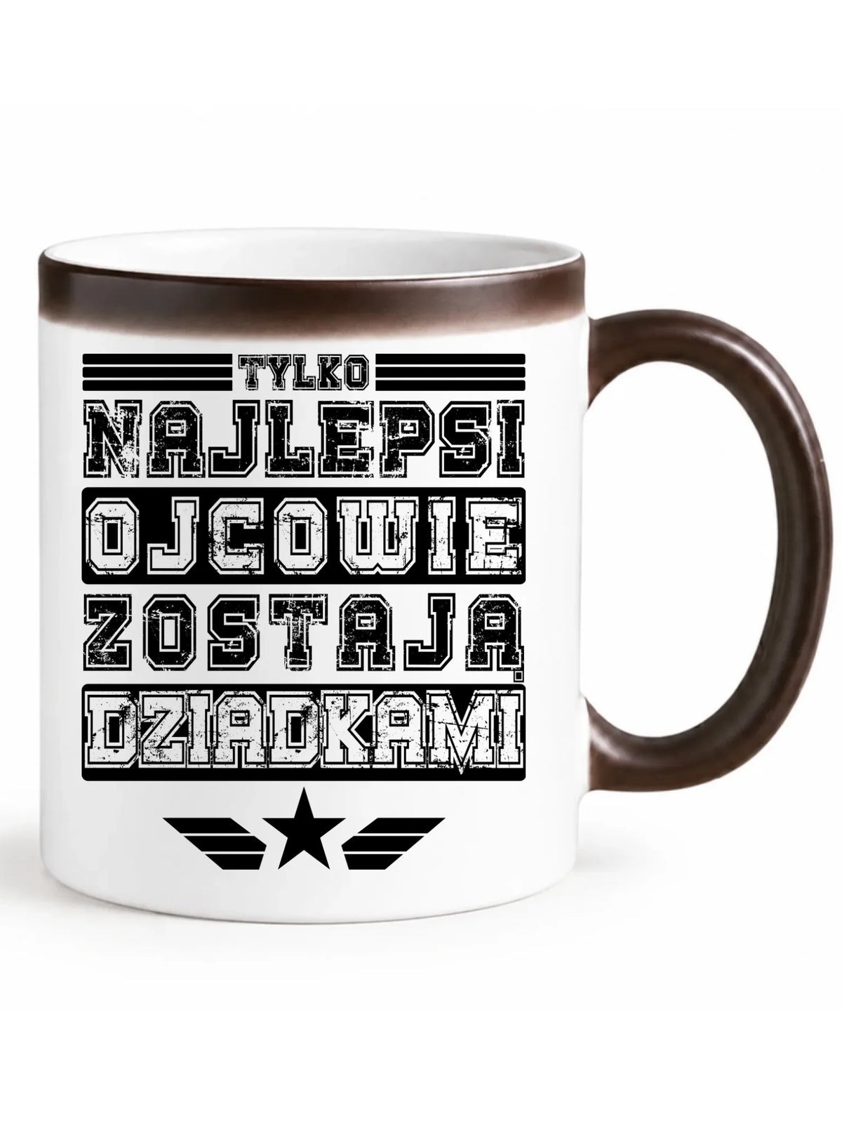 Kubek magiczny dla dziadka - Tylko najlepsi ojcowie zostają dziadkami D25
