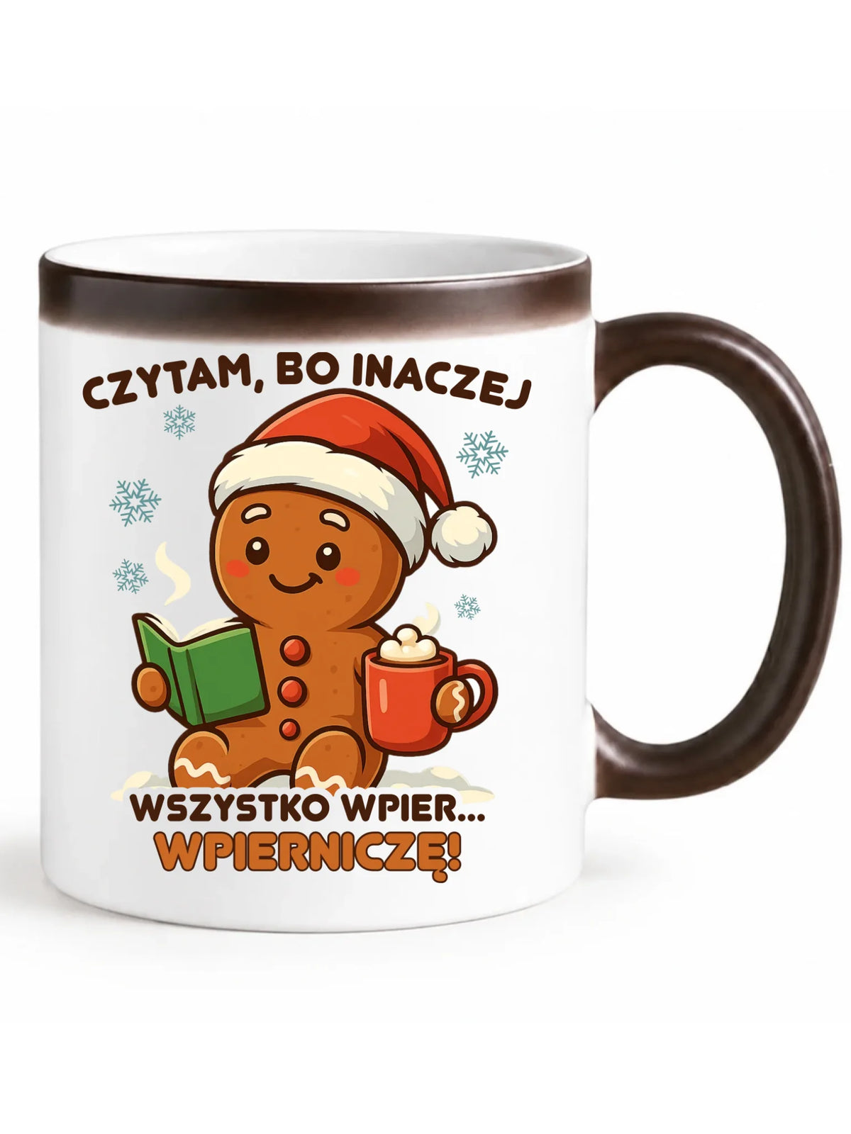 Kubek magiczny świąteczny - Czytam, bo inaczej wszystko wpier... wpierniczę BN79