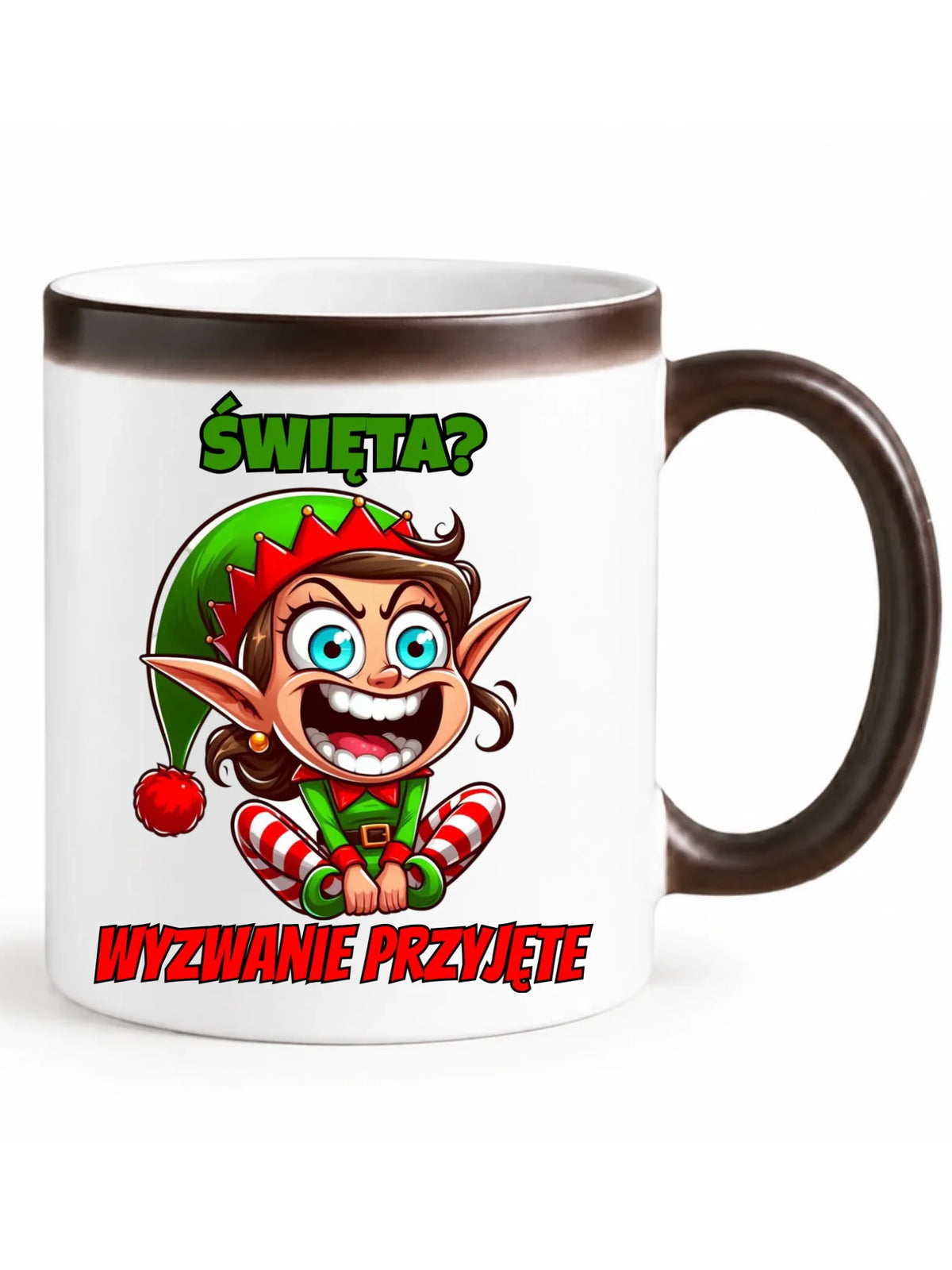 Kubek magiczny świąteczny - Skrzat Wyzwanie przyjęte BN100