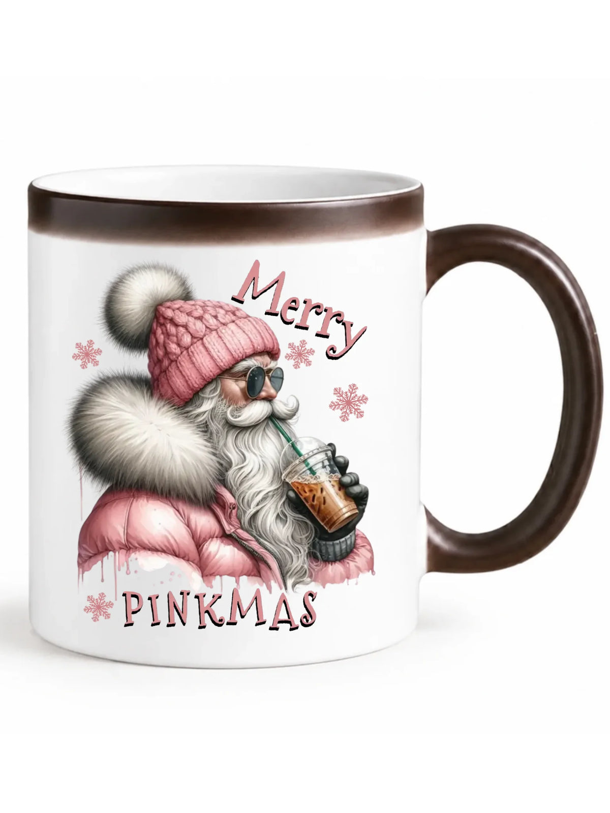 Kubek magiczny świąteczny - Różowe Święta - Merry pinkmas BN117