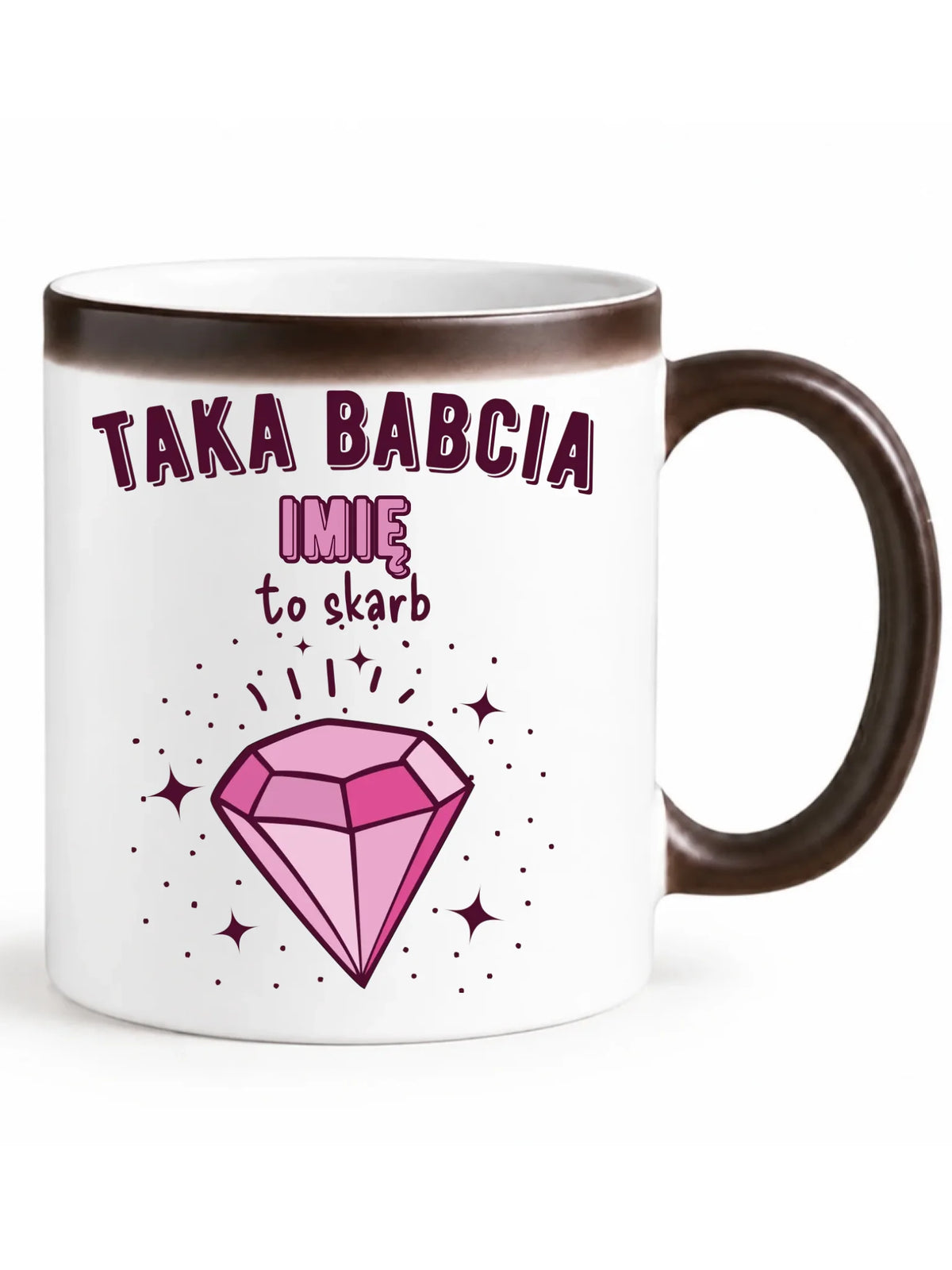 Kubek magiczny dla babci - Taka Babcia to skarb - personalizowany B06