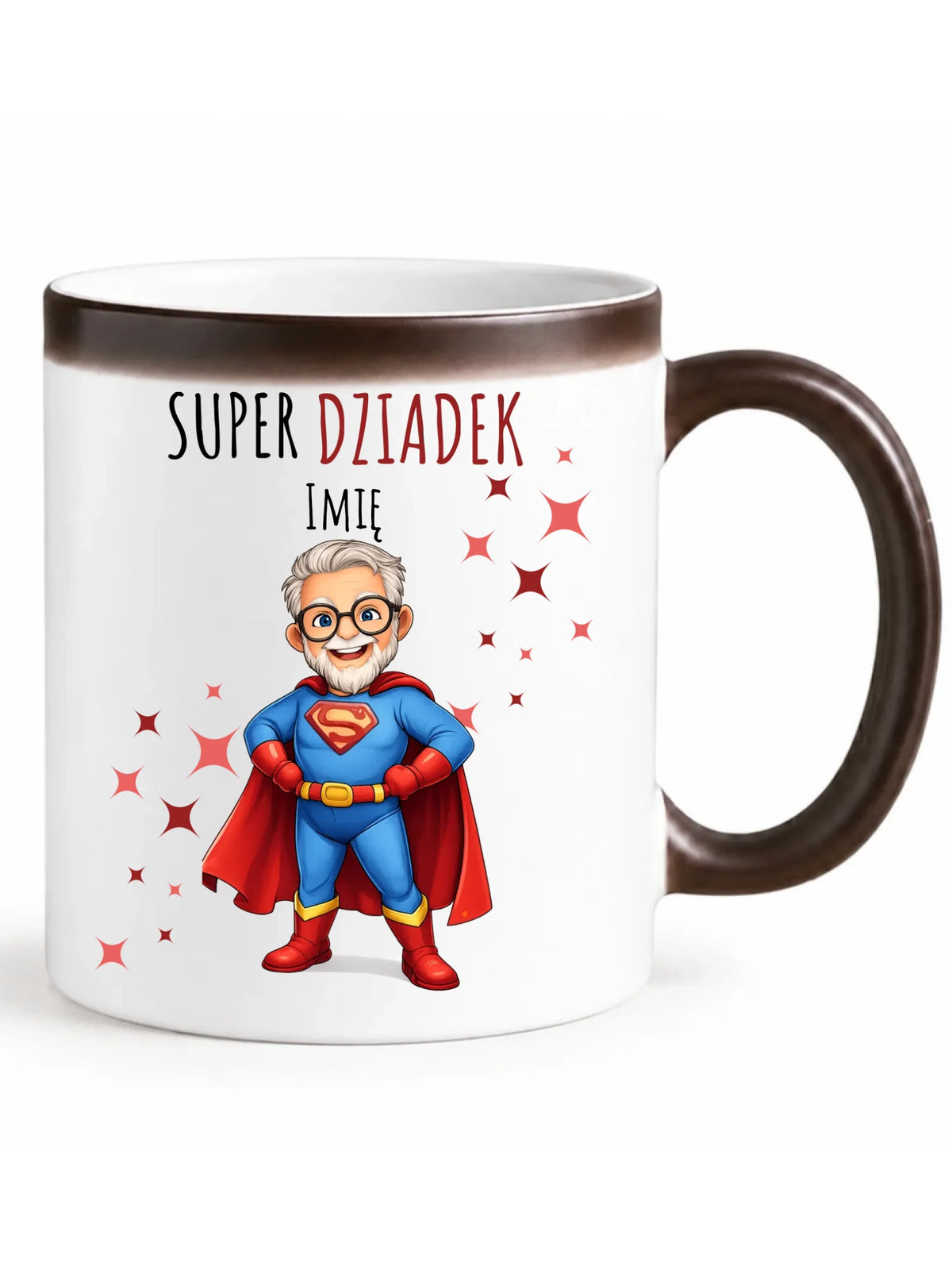 Kubek magiczny dla dziadka - Super Dziadek - personalizowany D02