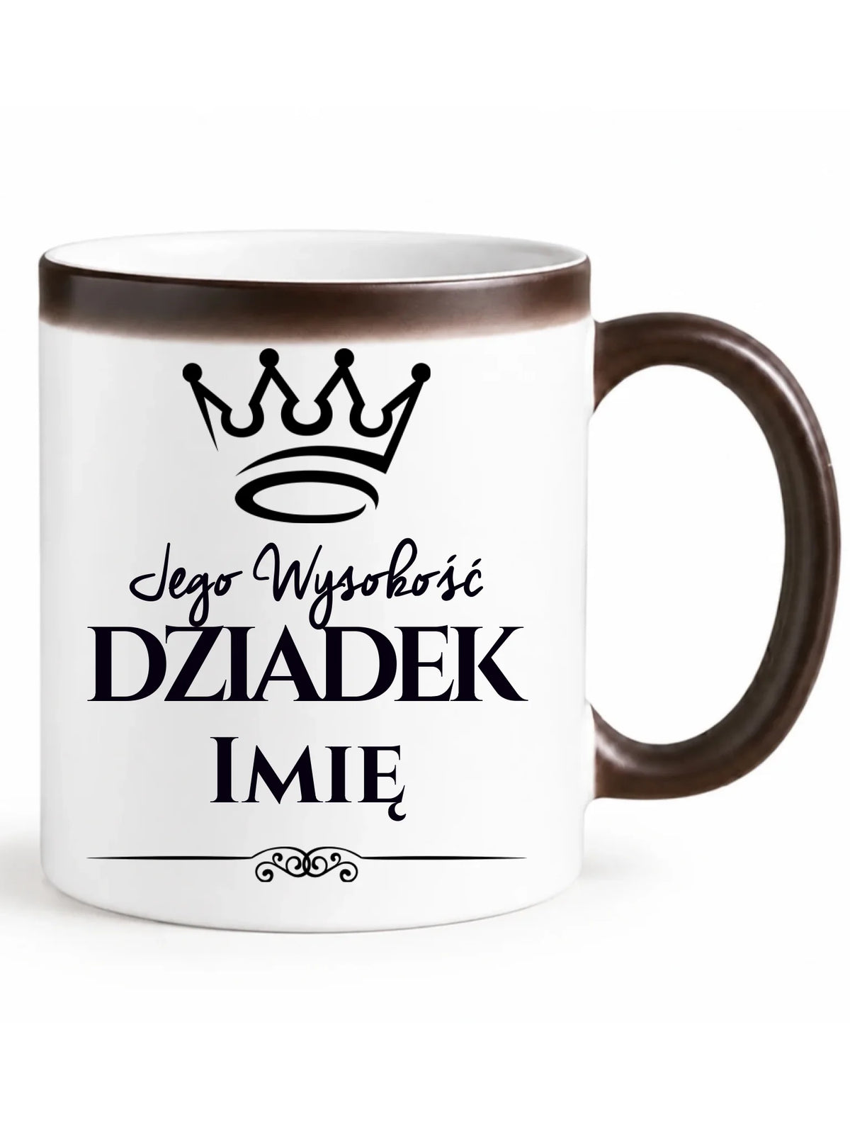 Kubek magiczny dla dziadka - Jego Wysokość dziadek - personalizowany D11