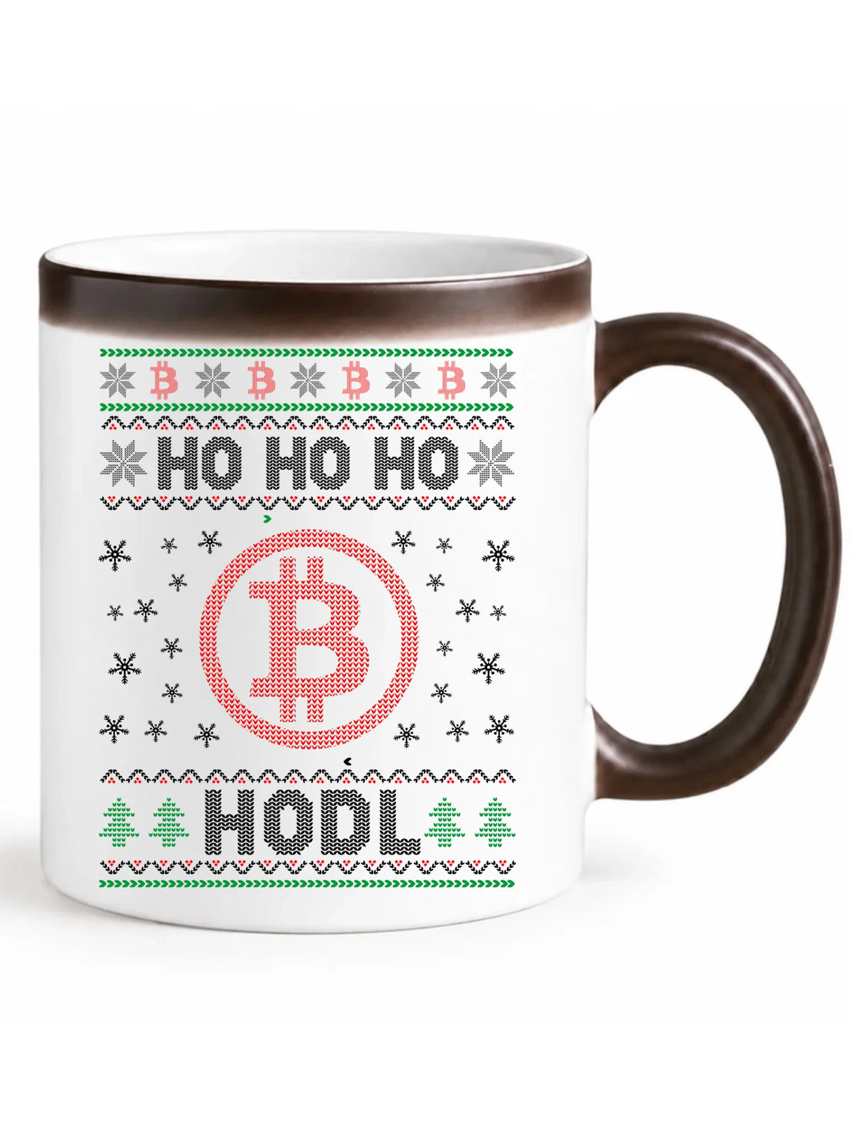 Kubek magiczny świąteczny - Bitcoin - Ho Ho hodl BN103