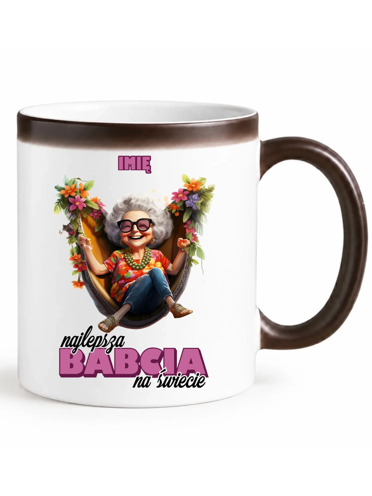 Kubek magiczny dla babci - Najlepsza Babcia na świecie - personalizowany B14