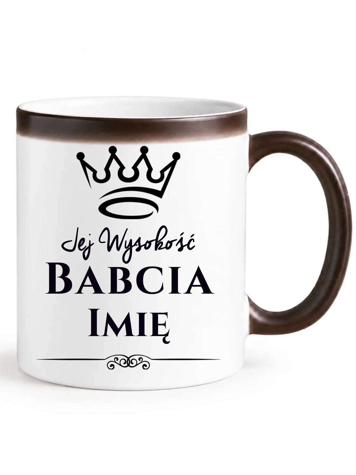 Kubek magiczny dla babci - Jej Wysokość Babcia - personalizowany B11