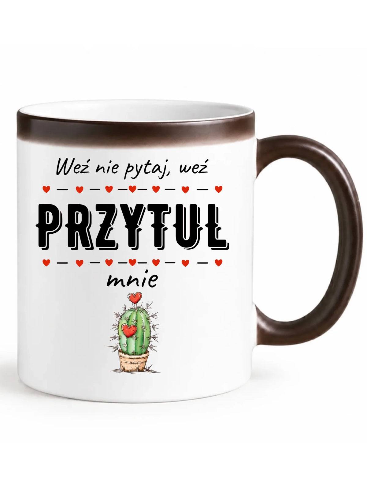 Kubek magiczny dla par - Weź nie pytaj, weź przytul mnie W49