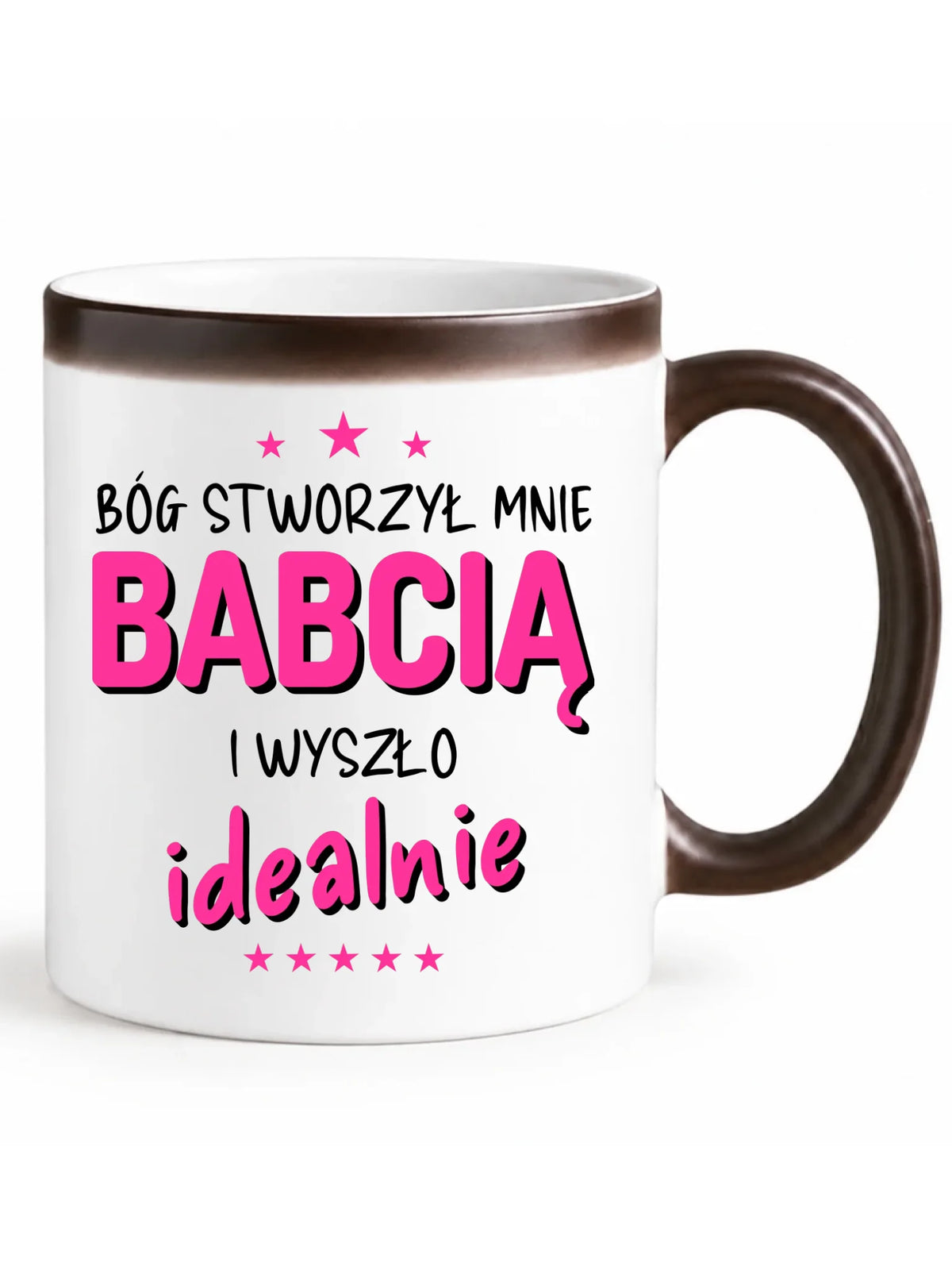 Kubek magiczny dla babci - Bóg stworzył mnie babcią i wyszło idealnie B08