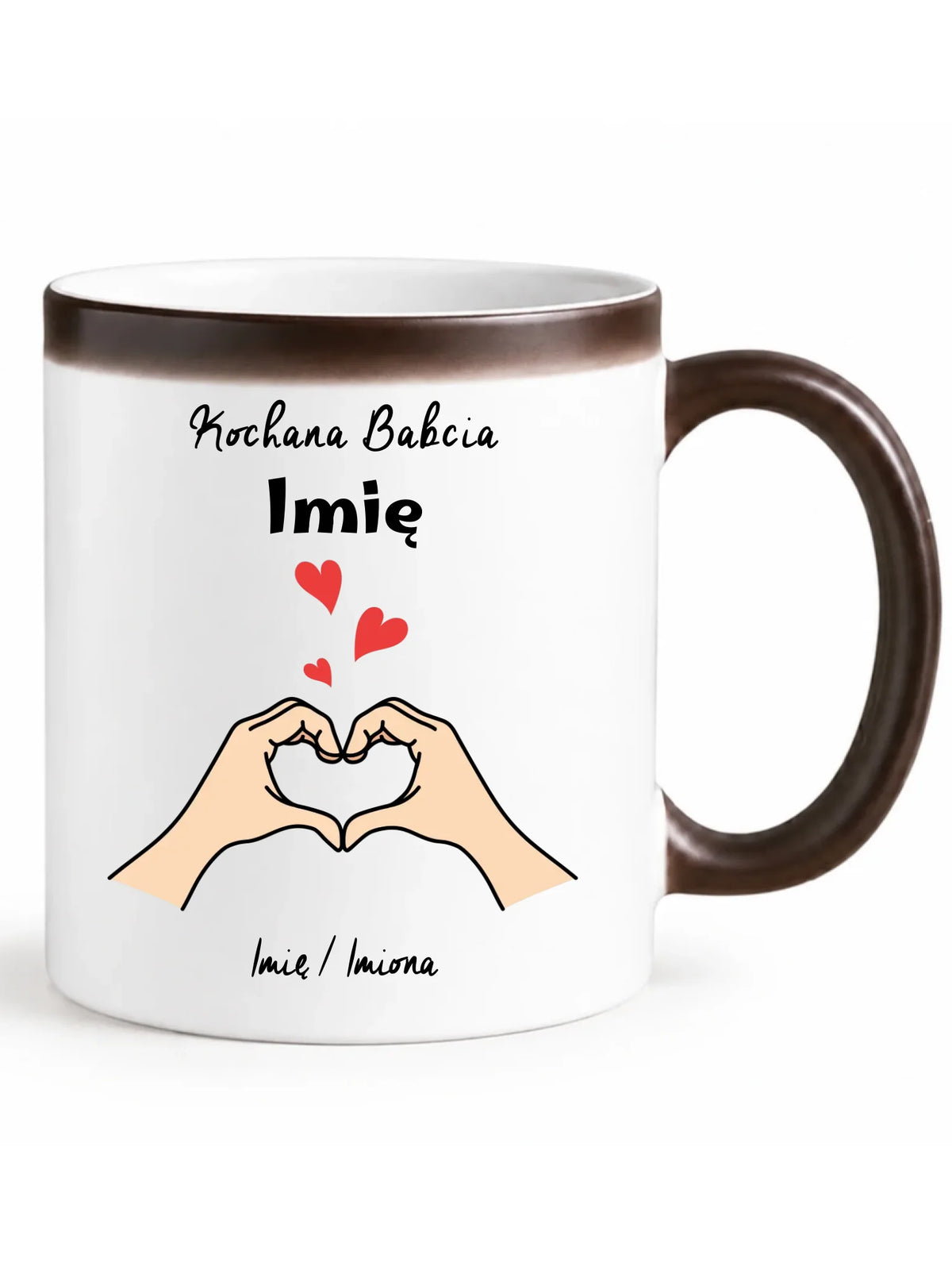 Kubek magiczny dla babci - Kochana Babcia podpis - personalizowany B13
