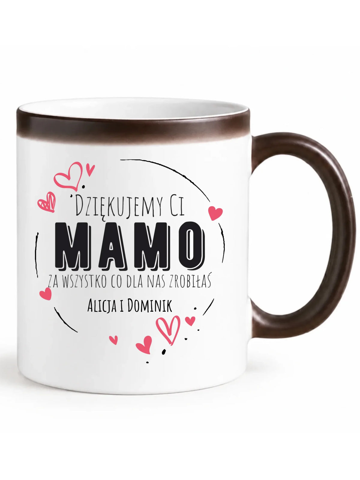 Kubek magiczny dla mamy - Dziękujemy Ci Mamo - personalizowany DM43