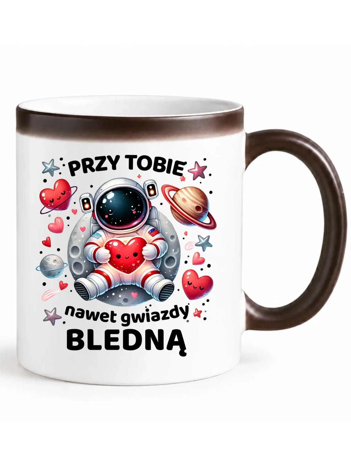 Kubek magiczny dla par - Przy Tobie nawet gwiazdy bledną W57