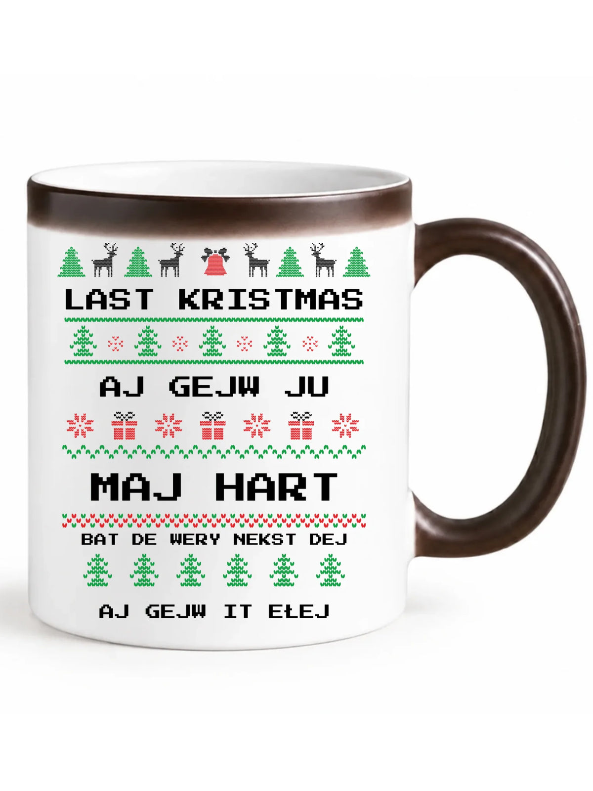 Kubek magiczny świąteczny - Last kristmas aj gejw ju maj hart BN13
