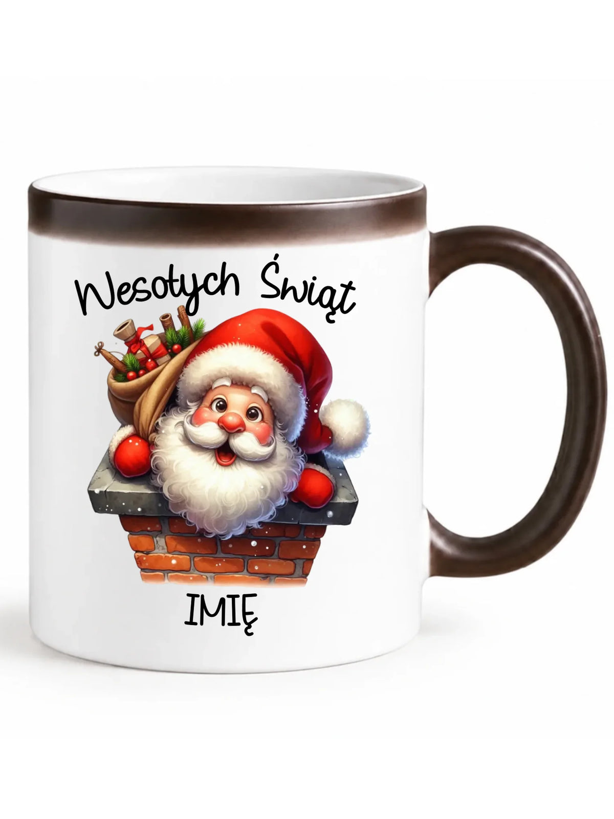 Kubek magiczny świąteczny - prezent na Mikołajki Mikołaj - personalizowany BN08