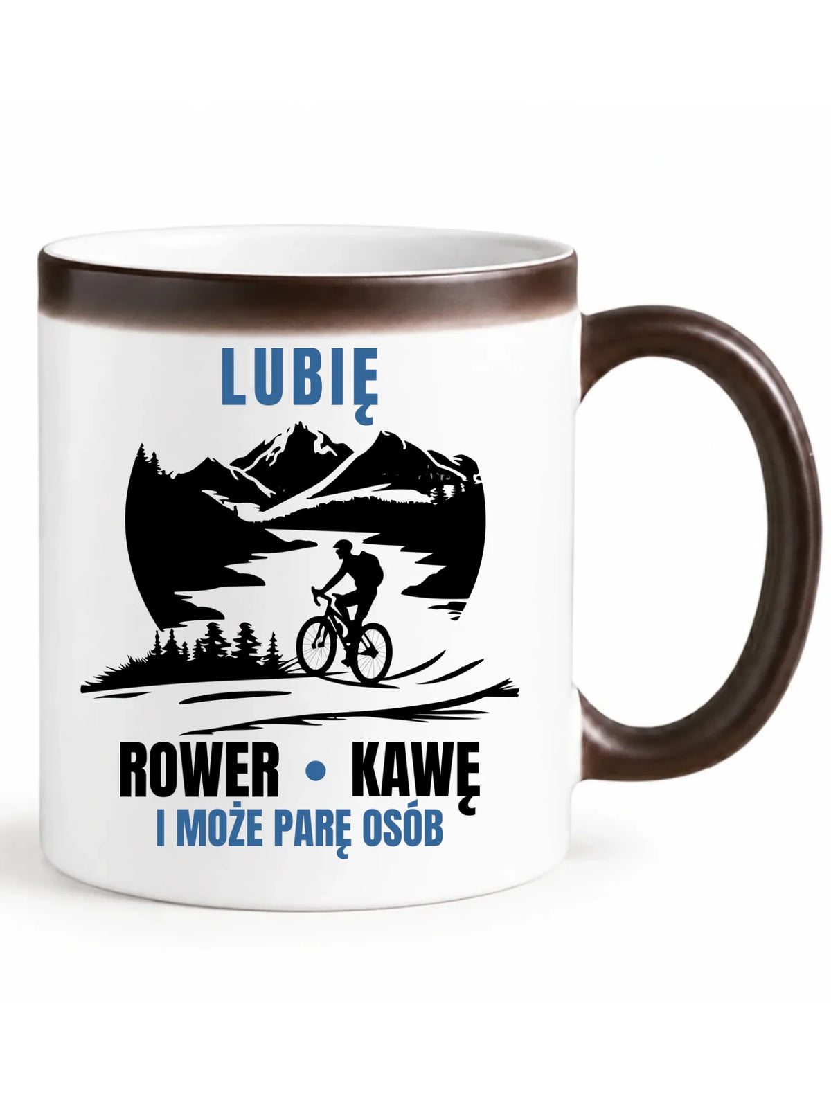 Kubek magiczny dla rowerzysty - Lubię rower kawę i może parę osób HR05