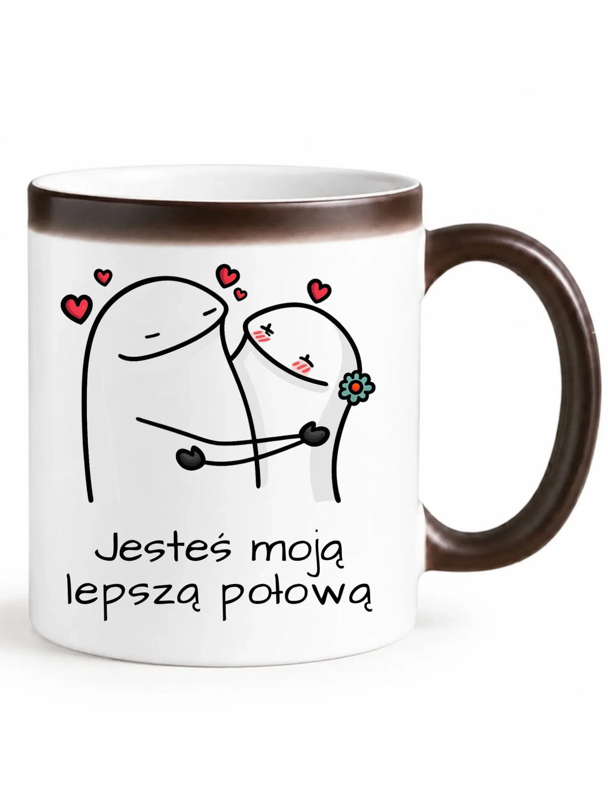 Kubek magiczny dla par - Jesteś moją lepszą połową W87