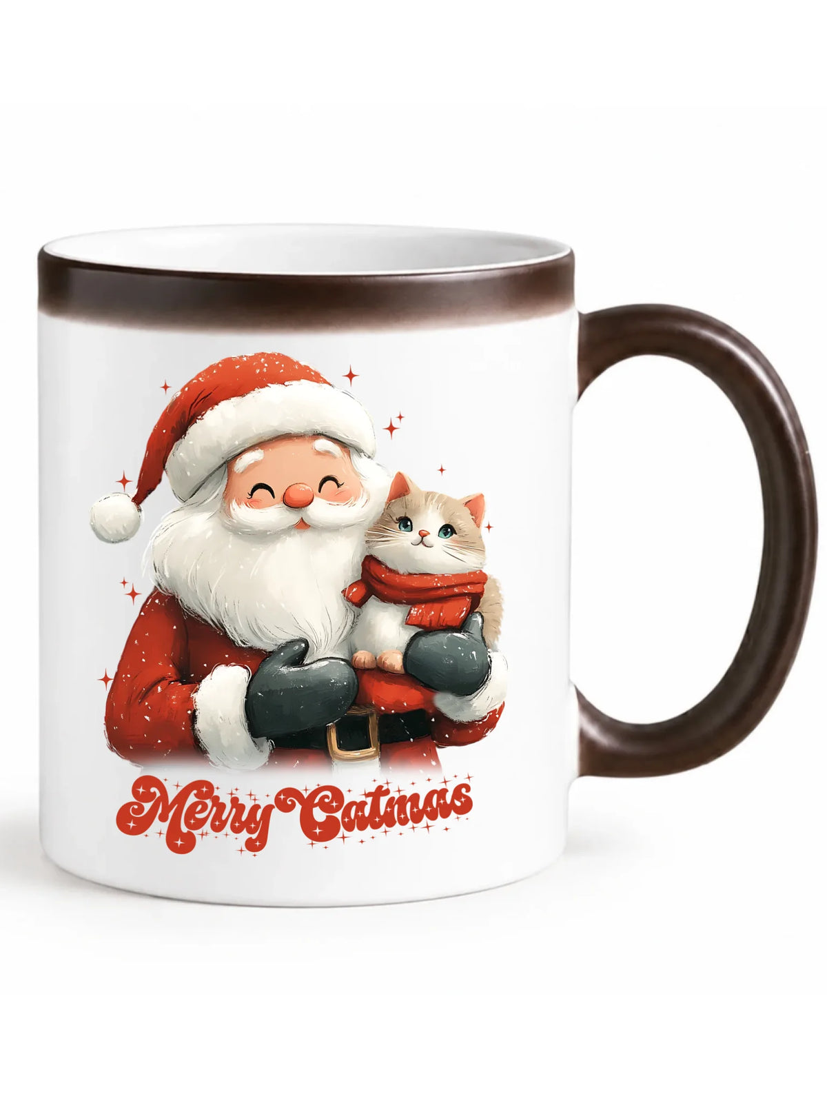 Kubek magiczny świąteczny - prezent dla kociary - Merry Catmas BN38