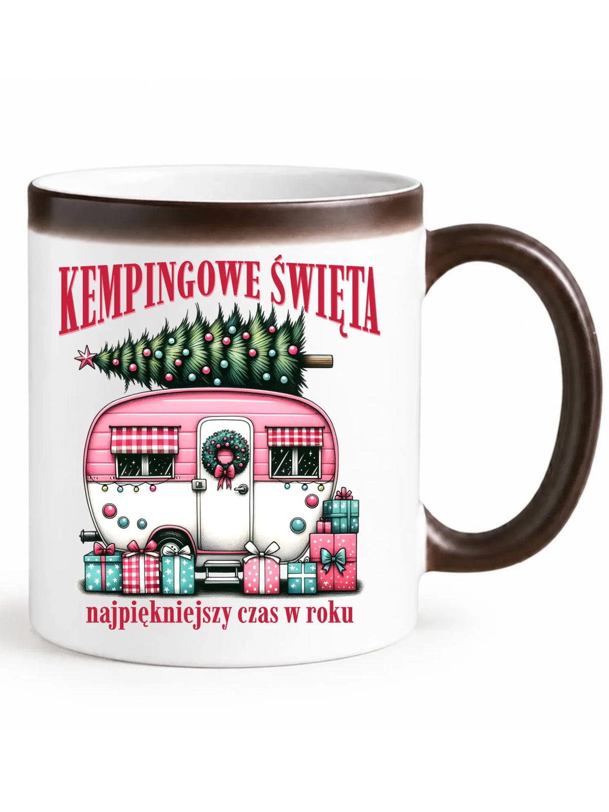 Kubek magiczny świąteczny - Kamper Kempingowe Święta BN40
