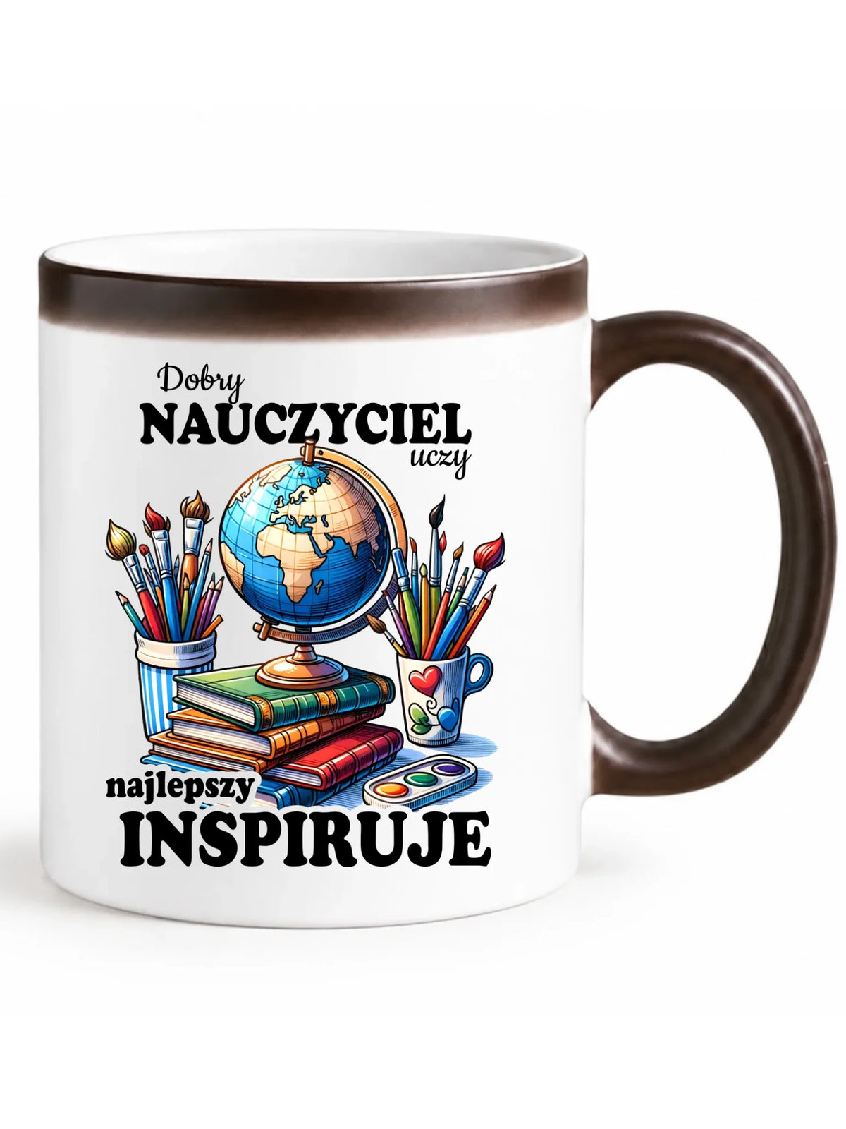Kubek magiczny dla nauczyciela - Dobry nauczyciel uczy najlepszy inspiruje N72