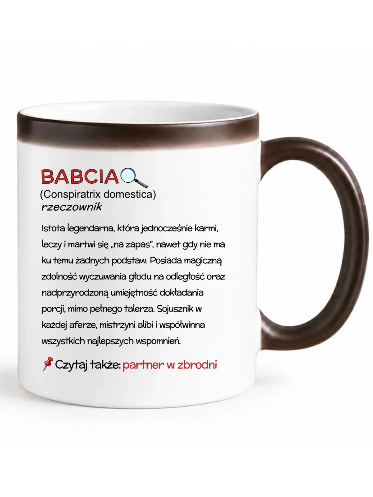 Kubek magiczny dla babci - Babcia śmieszna definicja B35