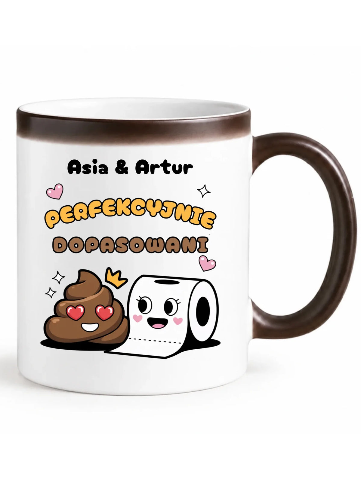 Kubek magiczny dla par - Perfekcyjnie dopasowani - personalizowany W81