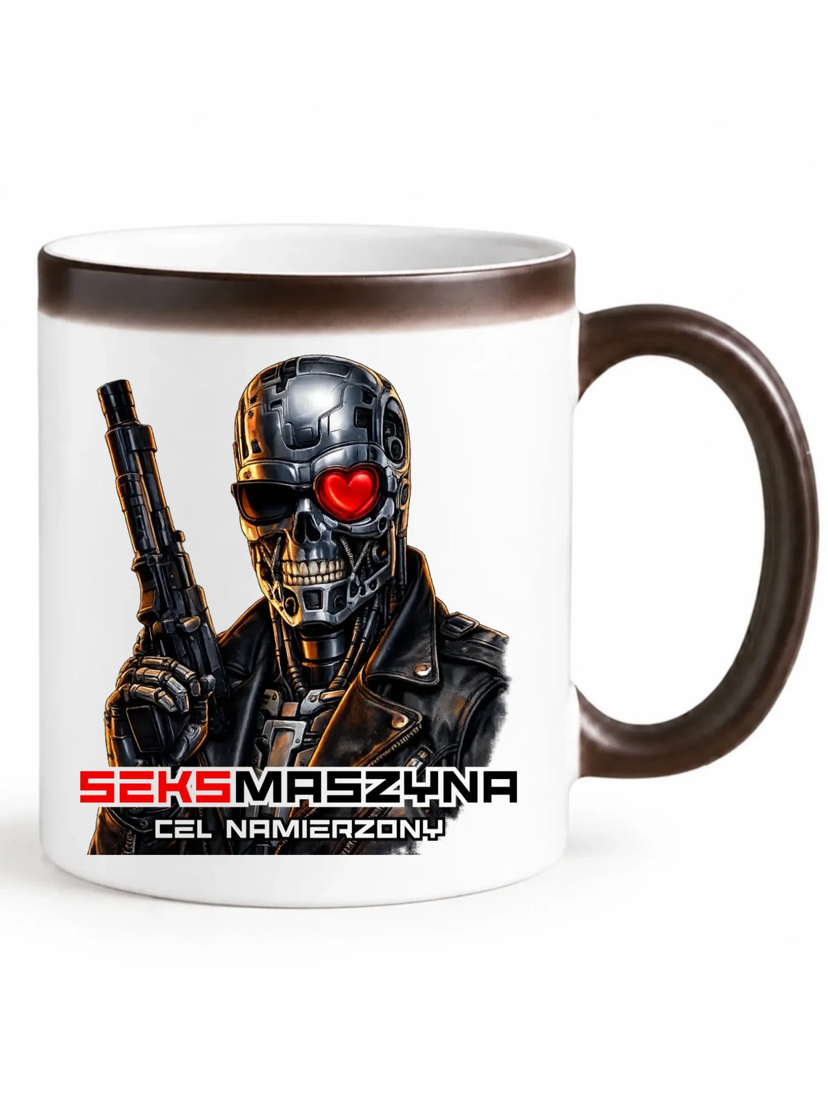 Kubek magiczny dla faceta - Cyborg z sercem Seks maszyna DCH32