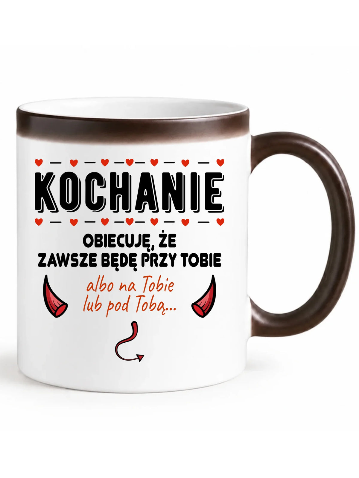 Kubek magiczny dla par - Obiecuję, że zawsze będę przy Tobie W50