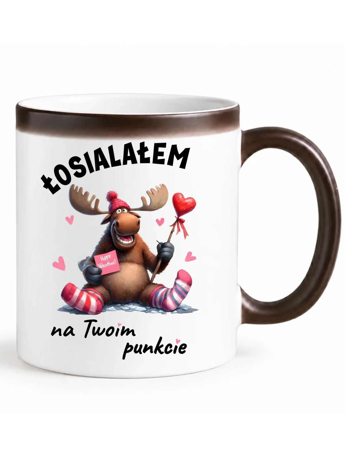 Kubek magiczny dla par - Łosialałem na Twoim punkcie W66