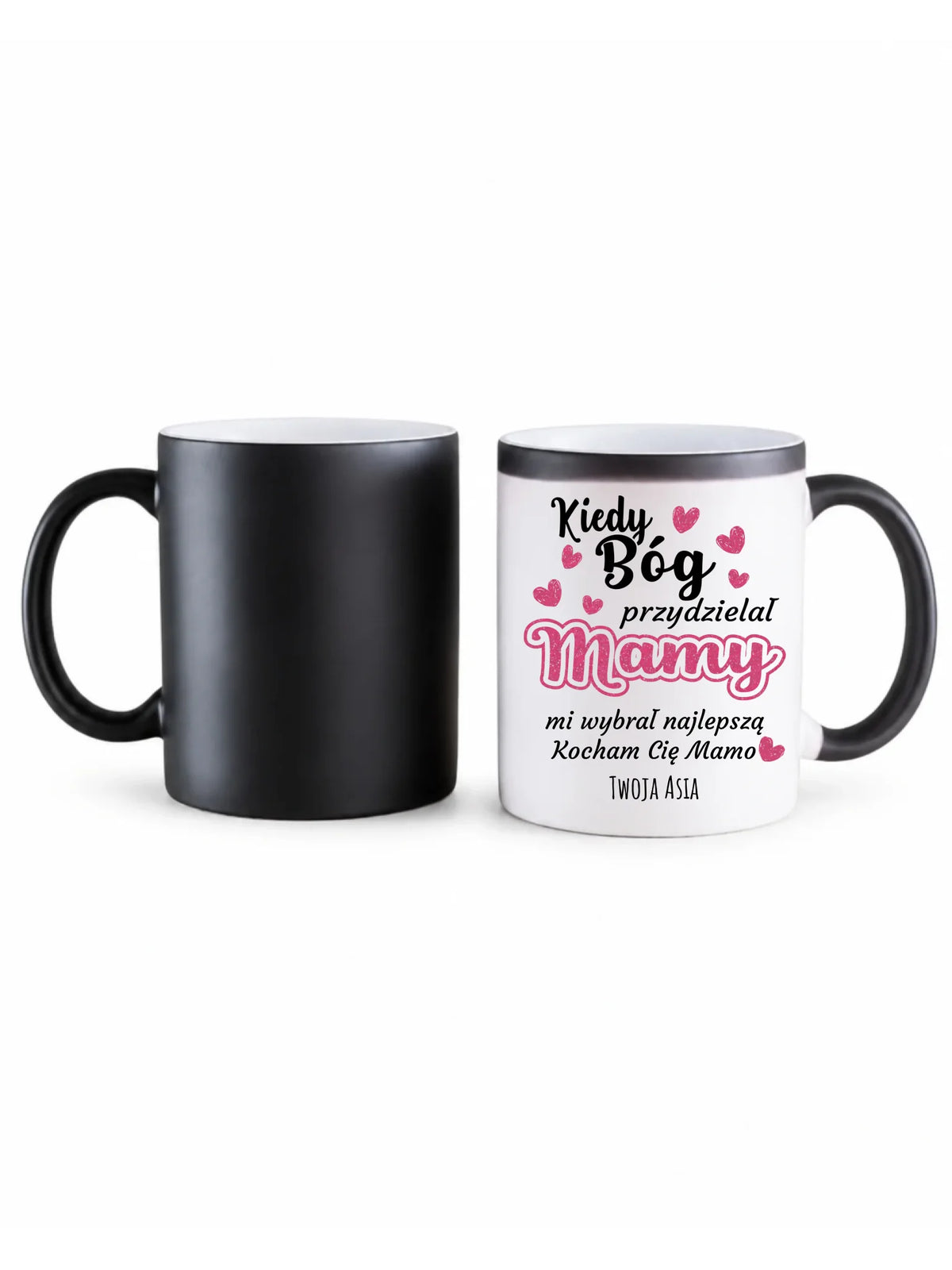 Kubek magiczny dla mamy - Kiedy Bóg przydzielał mamy - personalizowany DM01