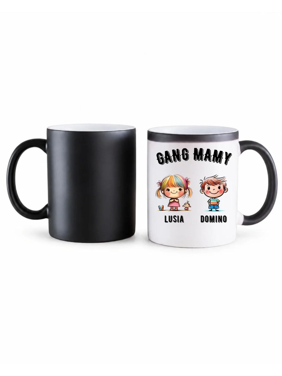 Kubek magiczny dla mamy z imionami dzieci - Gang mamy - personalizowany DM09
