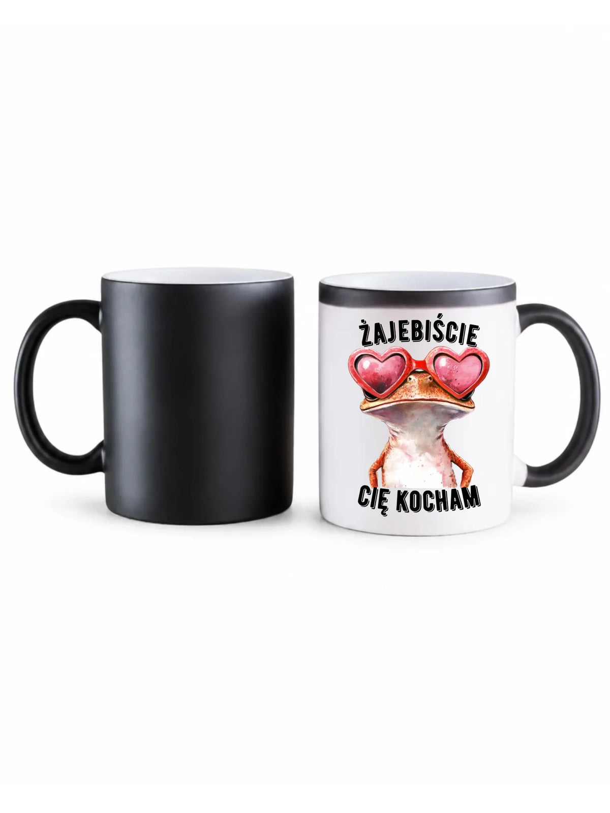 Kubek magiczny dla par - Żajebiście Cię Kocham Żaba W17