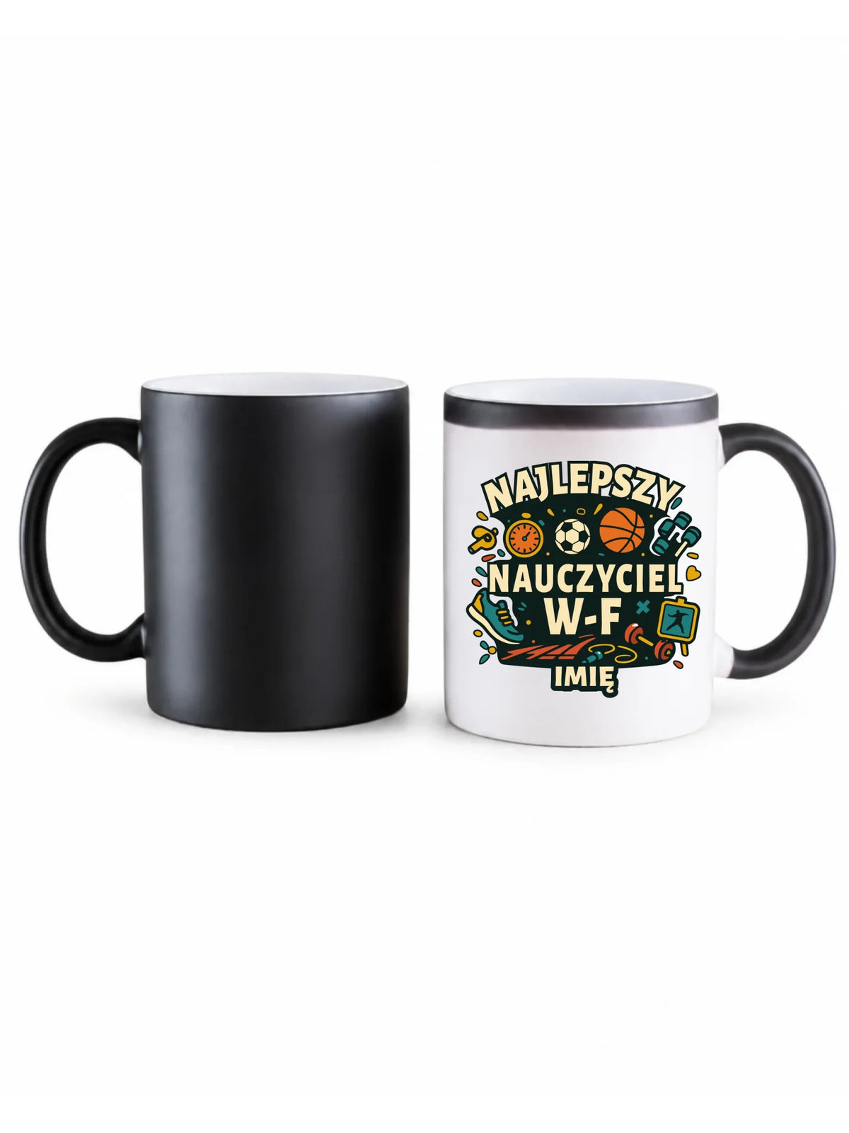 Kubek magiczny dla nauczyciela wychowania fizycznego W-F - personalizowany N50