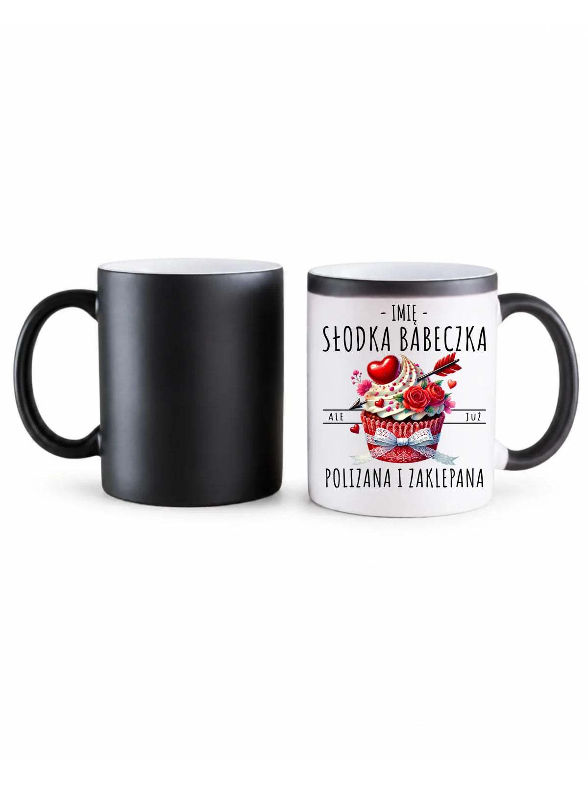 Kubek magiczny - Słodka babeczka polizana i zaklepana - personalizowany W37